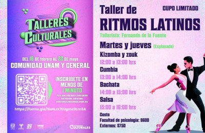 Taller de Bachata y Salsa en línea de la Facultad de Psicologia UNAM